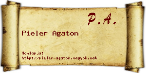 Pieler Agaton névjegykártya